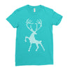 christmas deer Ladies Fitted T-Shirt