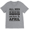 all men are created equal april V-Neck Tee