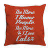 i love cats girls Throw Pillow