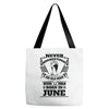 Never Underestimate Old Man Who Was Born June Tote Bags