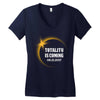 totality is coming 2400x3200 Women's V-Neck T-Shirt