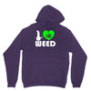 i love weed fun Unisex Hoodie