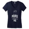 The More People I Meet The More I Love My Pug Gifts Women's V-Neck T-Shirt