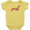 dachshund flower 2 Baby Bodysuit