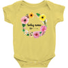 Floral Baby Name Baby Bodysuit