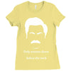 only women shave below the neck Ladies Fitted T-Shirt