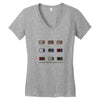 WE DON'T BELIEVE WHAT'S ON TV Women's V-Neck T-Shirt