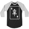 disc golf ace card target chains frisbee basket 3/4 Sleeve Shirt