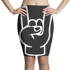 rock and roll throwing horns Pencil Skirts