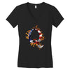 American Flag Q Women's V-Neck T-Shirt