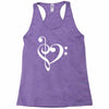 music heart rock baseball Racerback Tank