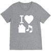 i love house music dj baseball V-Neck Tee