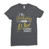 wine outside Ladies Fitted T-Shirt
