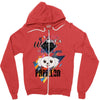 who loves papillon Zipper Hoodie