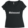hashtag blessed Women's Triblend Scoop T-shirt