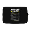 January Girl Facts Capricorn Laptop sleeve