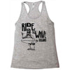 ride the wave california Racerback Tank