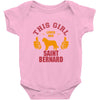 This Girl Loves Saint Bernard Baby Onesie