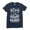 There's This Girl Who Stole My Heart She Calls Me Daddy Ladies Fitted T-Shirt