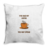 funny coffee Throw Pillow