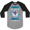 American by Birth Christian By the Grace of God 3/4 Sleeve Shirt