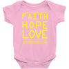 faith, hope and love Baby Bodysuit