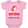american by birth redhead by the grace of god Baby Onesie