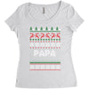 ugly christmas papa Women's Triblend Scoop T-shirt