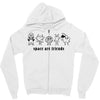 space are friends black Zipper Hoodie