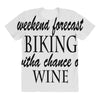 weekend forecast biking with a change of wine All Over Women's T-shirt