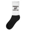 progress not perfection Socks