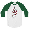 snake red black 3/4 Sleeve Shirt