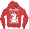 big trex santa ugly christmas Zipper Hoodie