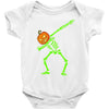 pumpkin skeleton dabbing Baby Bodysuit