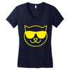 cat cool Women's V-Neck T-Shirt
