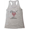 hearts queen of hearts Racerback Tank