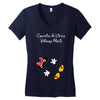 Creating A Little Disney Magic Minnie Mouse Women's V-Neck T-Shirt