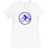fast speed bicycle bike biking sport athlete geek gift idea tee shirt Ladies Fitted T-Shirt