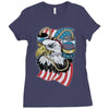 beer eagle graphic Ladies Fitted T-Shirt