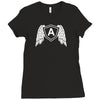 wings letter a Ladies Fitted T-Shirt