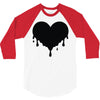 dripping heart melting heart 3/4 Sleeve Shirt
