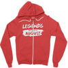 legends are born in august Zipper Hoodie