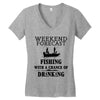 fishing funny Women's V-Neck T-Shirt