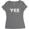 yes i know Women's Triblend Scoop T-shirt