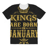 kings are born in january All Over Women's T-shirt