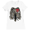 ribcage and heart Ladies Fitted T-Shirt