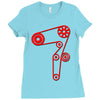 strap of the distribution of the engine Ladies Fitted T-Shirt