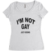i'm not gay just kidding Women's Triblend Scoop T-shirt