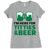 st. patrick's day titties and beer Ladies Fitted T-Shirt