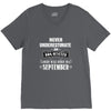 never underestimate an old man who was born in september V-Neck Tee